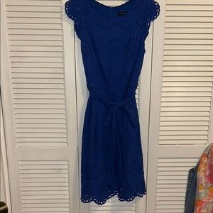Elegant Blue Lace Dress